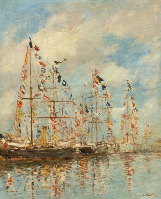 Bacia dos iates em Trouville-Deauville, Eugène Boudin