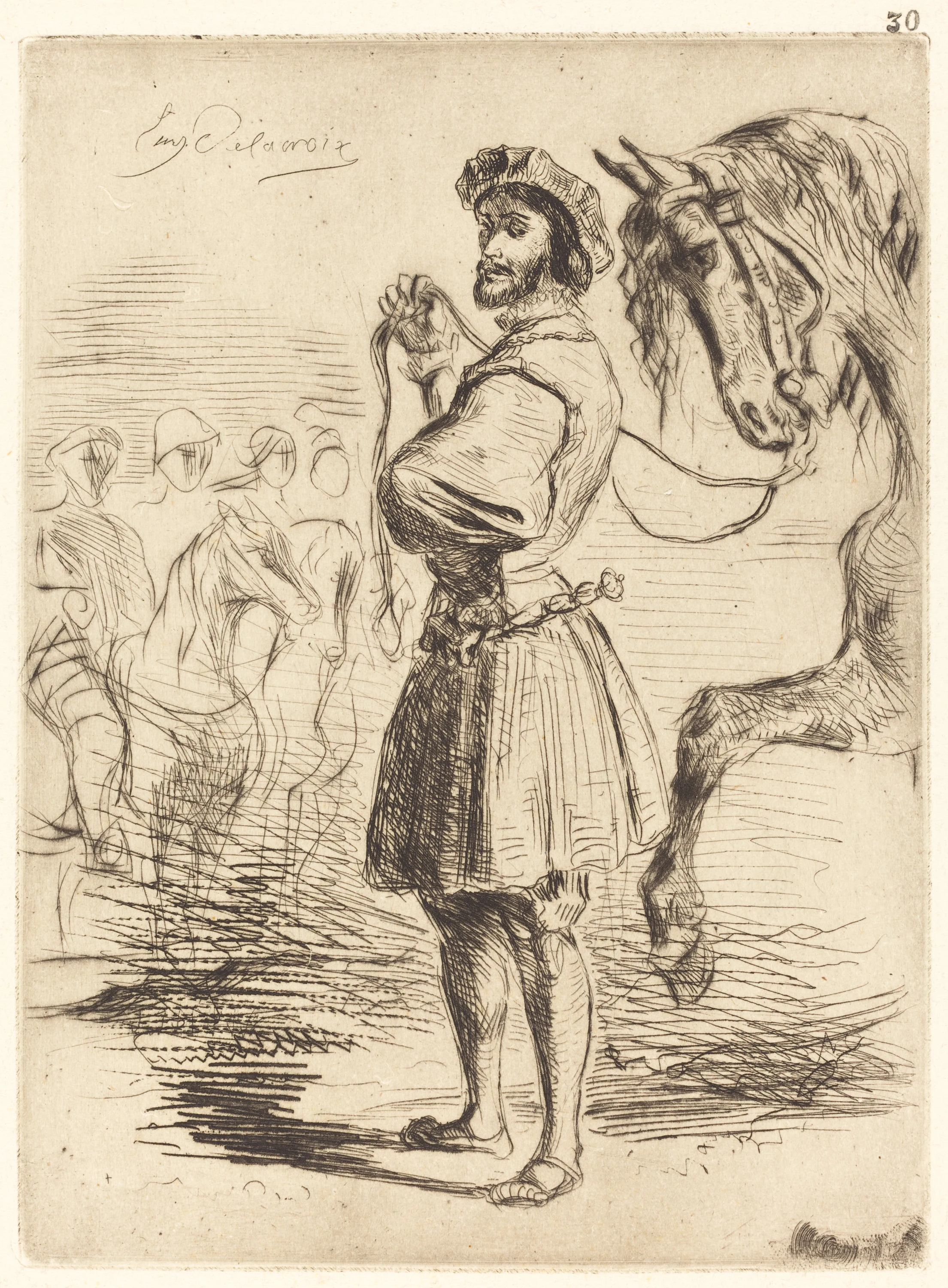 A Lord from the Period of Francis I (Un Seigneur de temps de François Ier), Eugène Delacroix