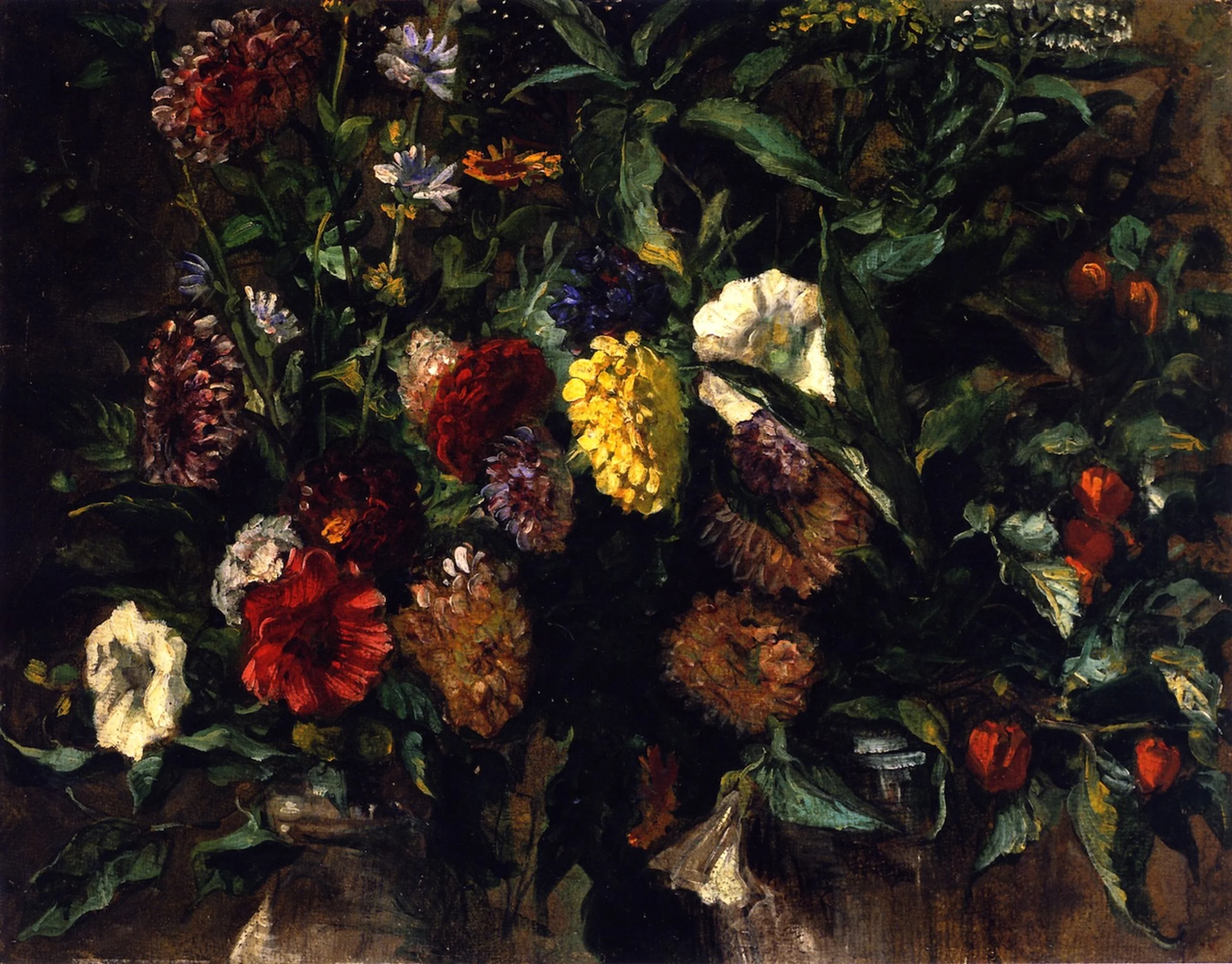 Bouquet de fleurs dans un vase, Eugène Delacroix