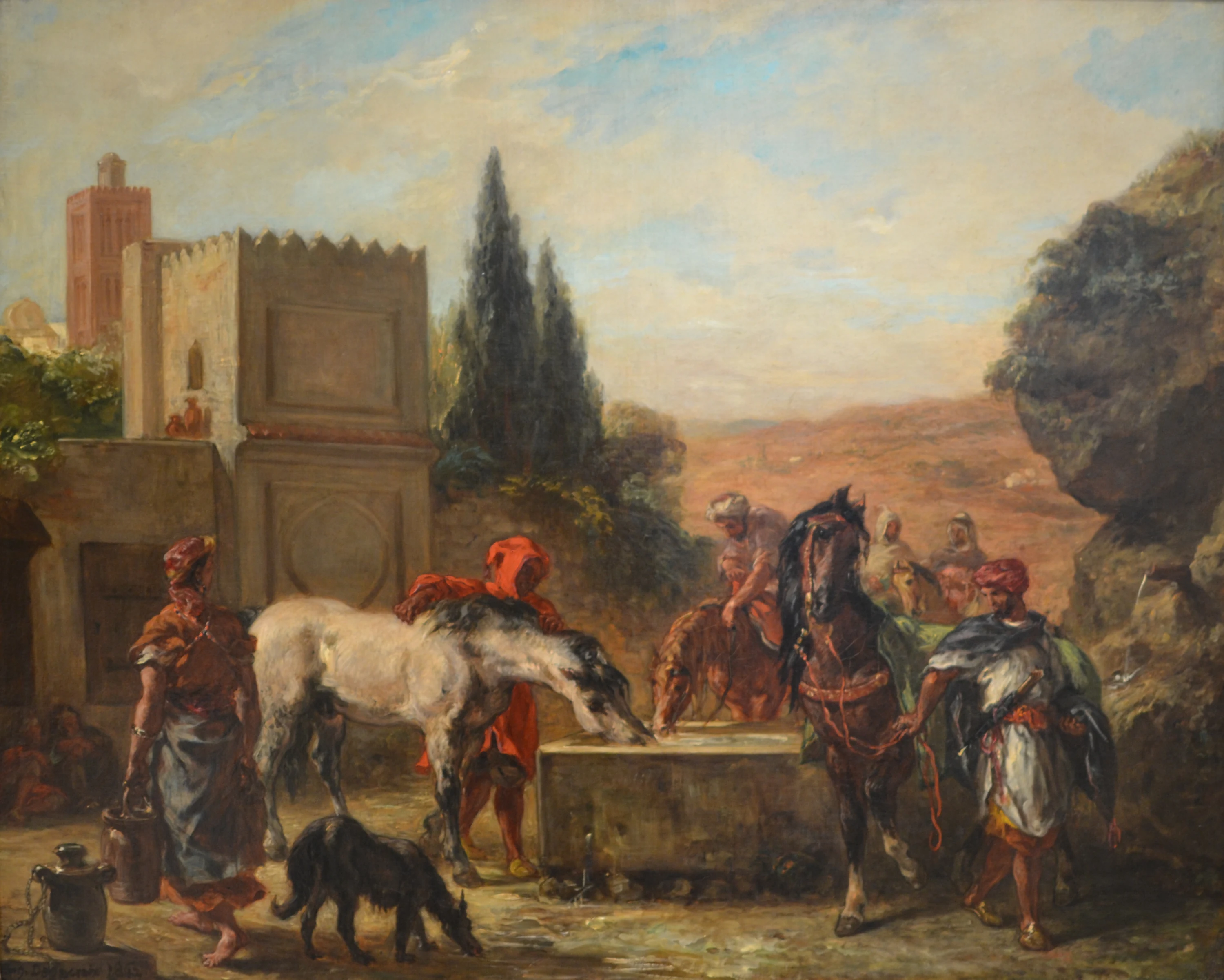 Chevaux à la fontaine, Eugène Delacroix