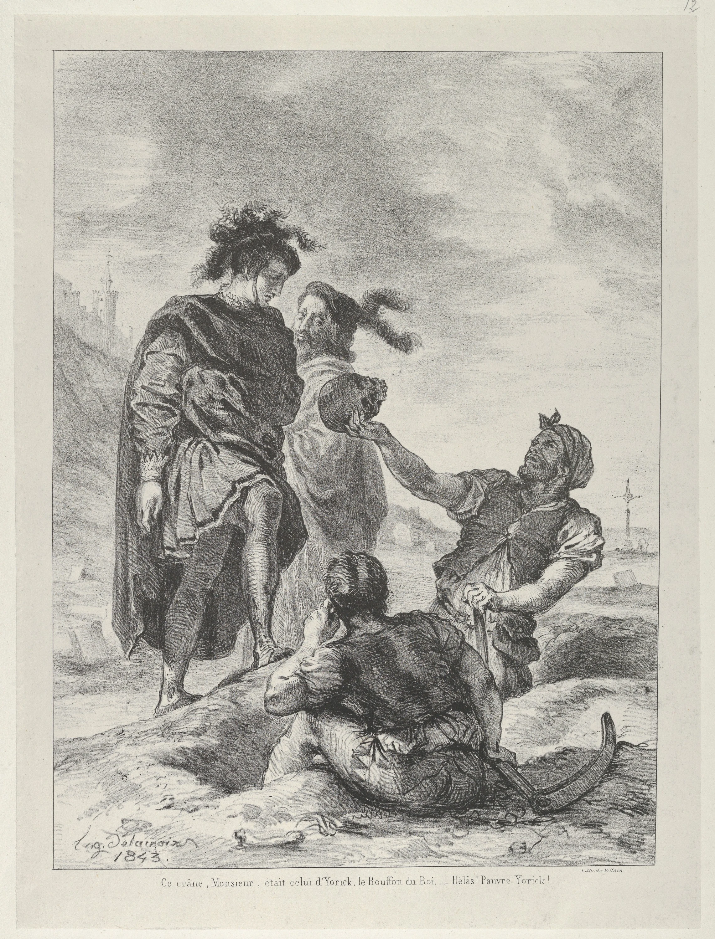 Hamlet et Horatio devant les fossoyeurs, Eugène Delacroix