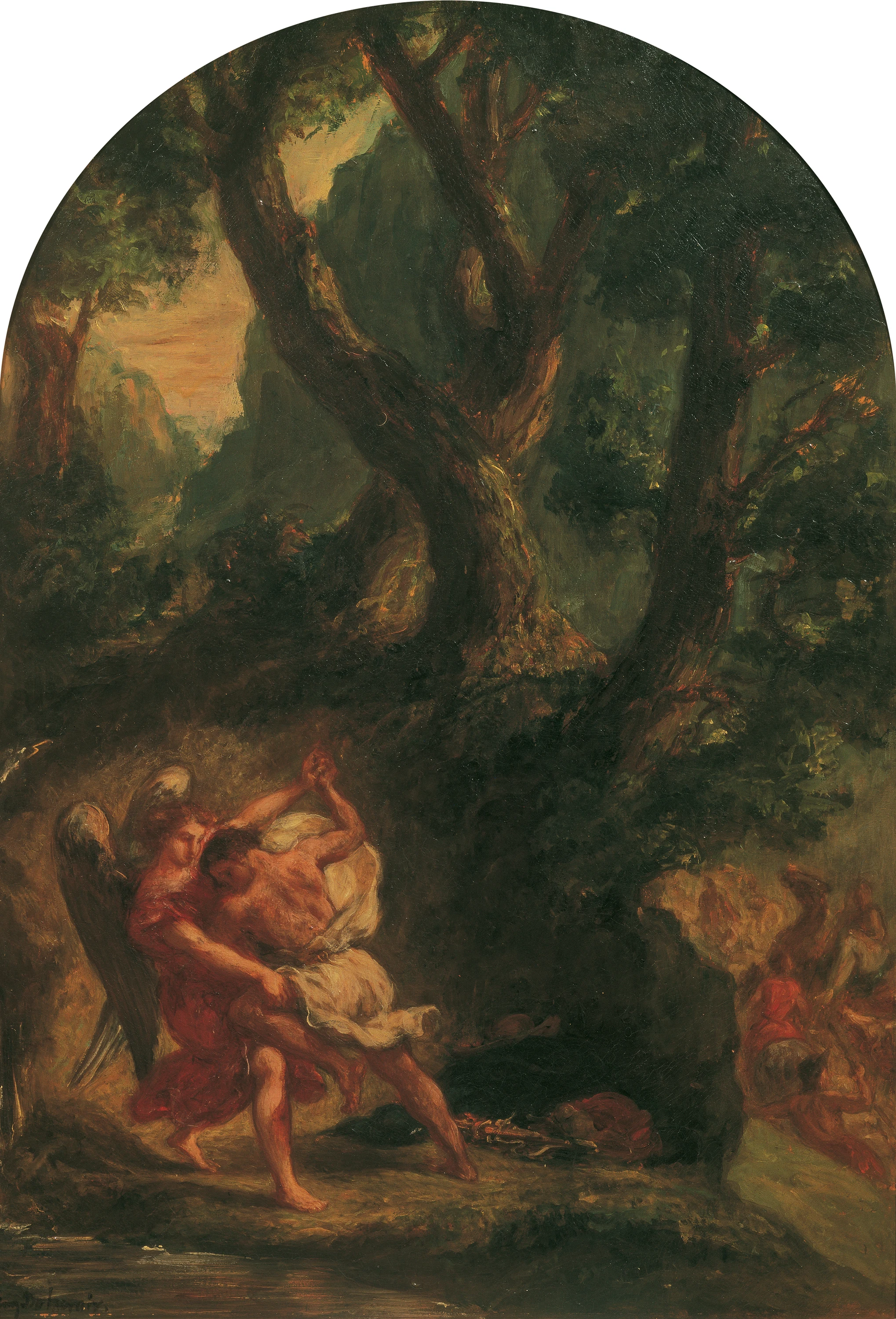 Jakob ringt mit dem Engel, Eugène Delacroix