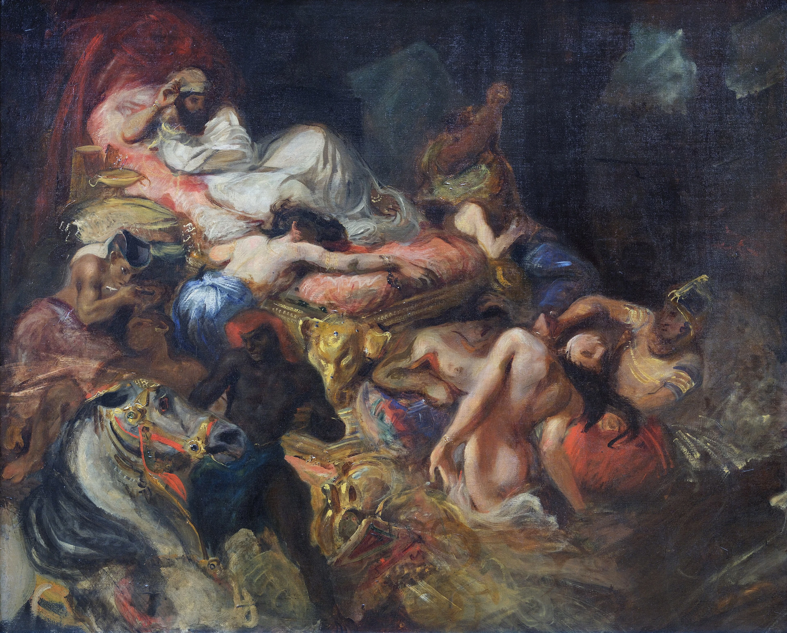 La Mort de Sardanapale, esquisse, Eugène Delacroix
