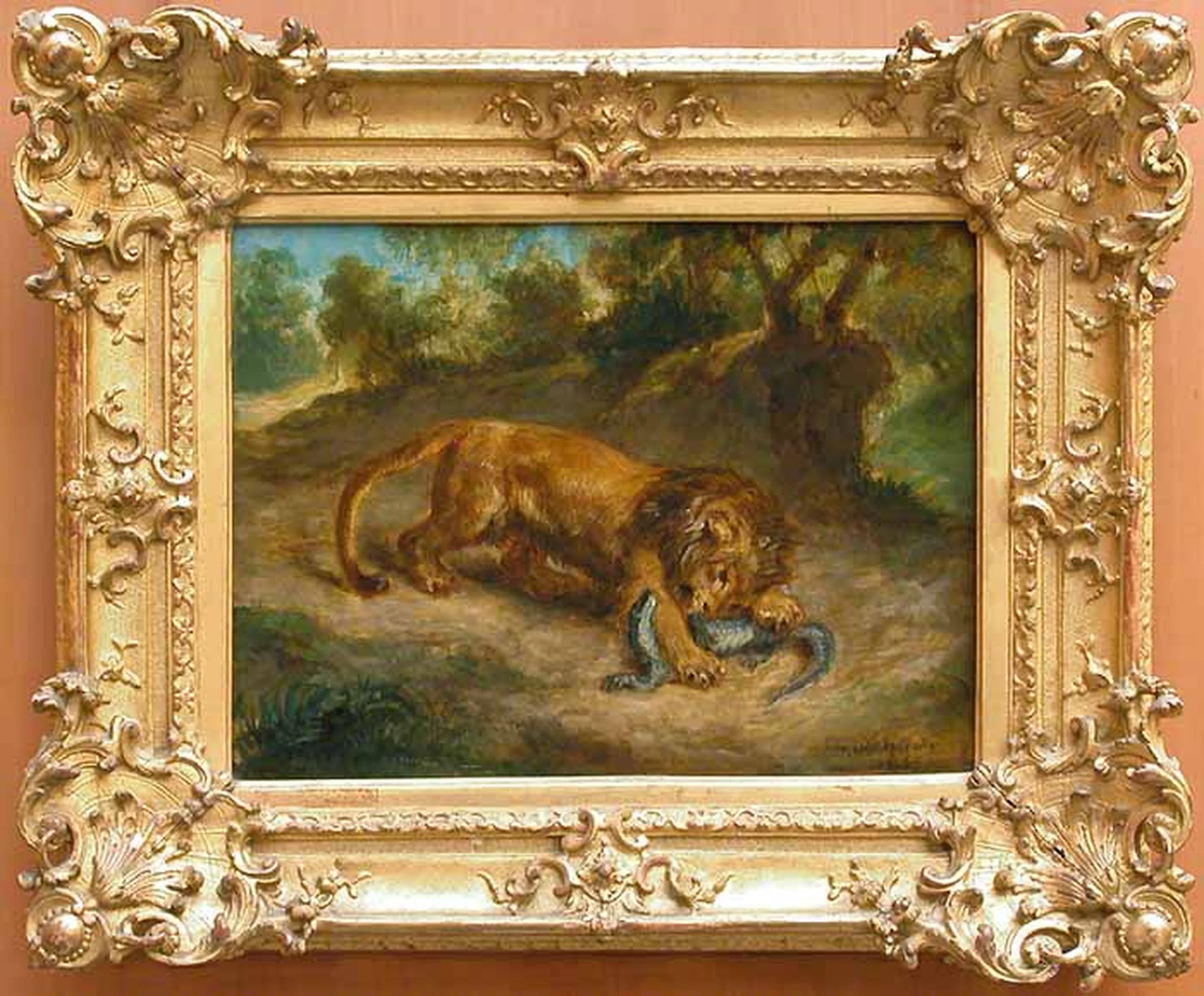 Lion et Caïman, Eugène Delacroix
