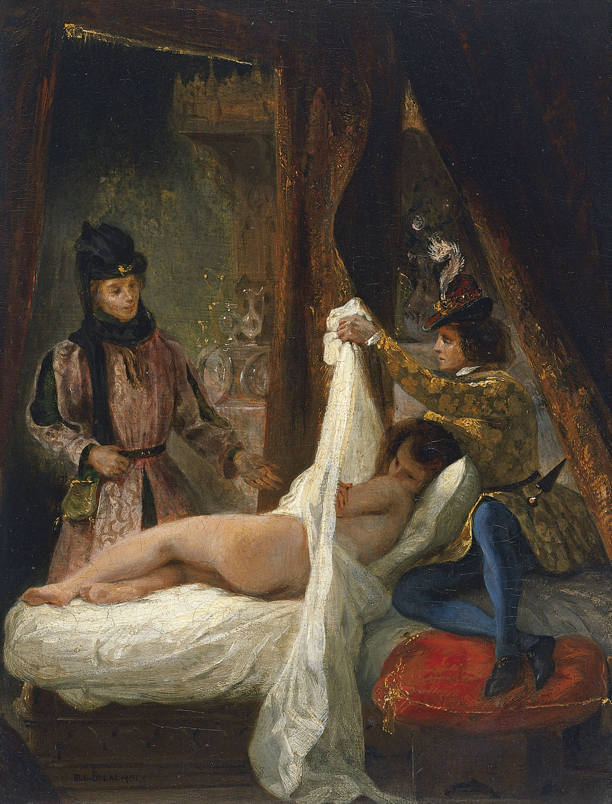 Louis d'Orléans montrant sa maîtresse, Eugène Delacroix