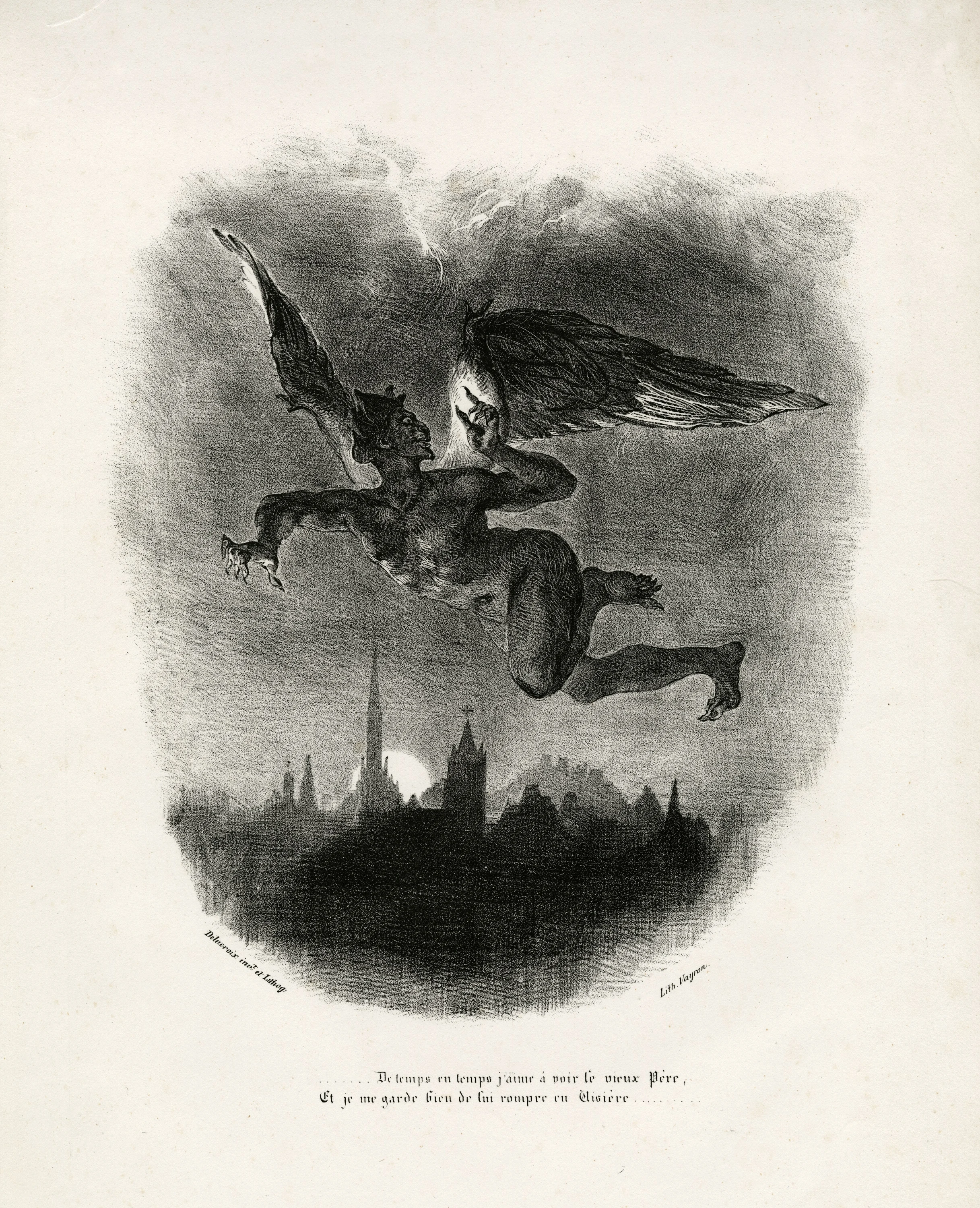 Méphistophélès dans les airs, Eugène Delacroix