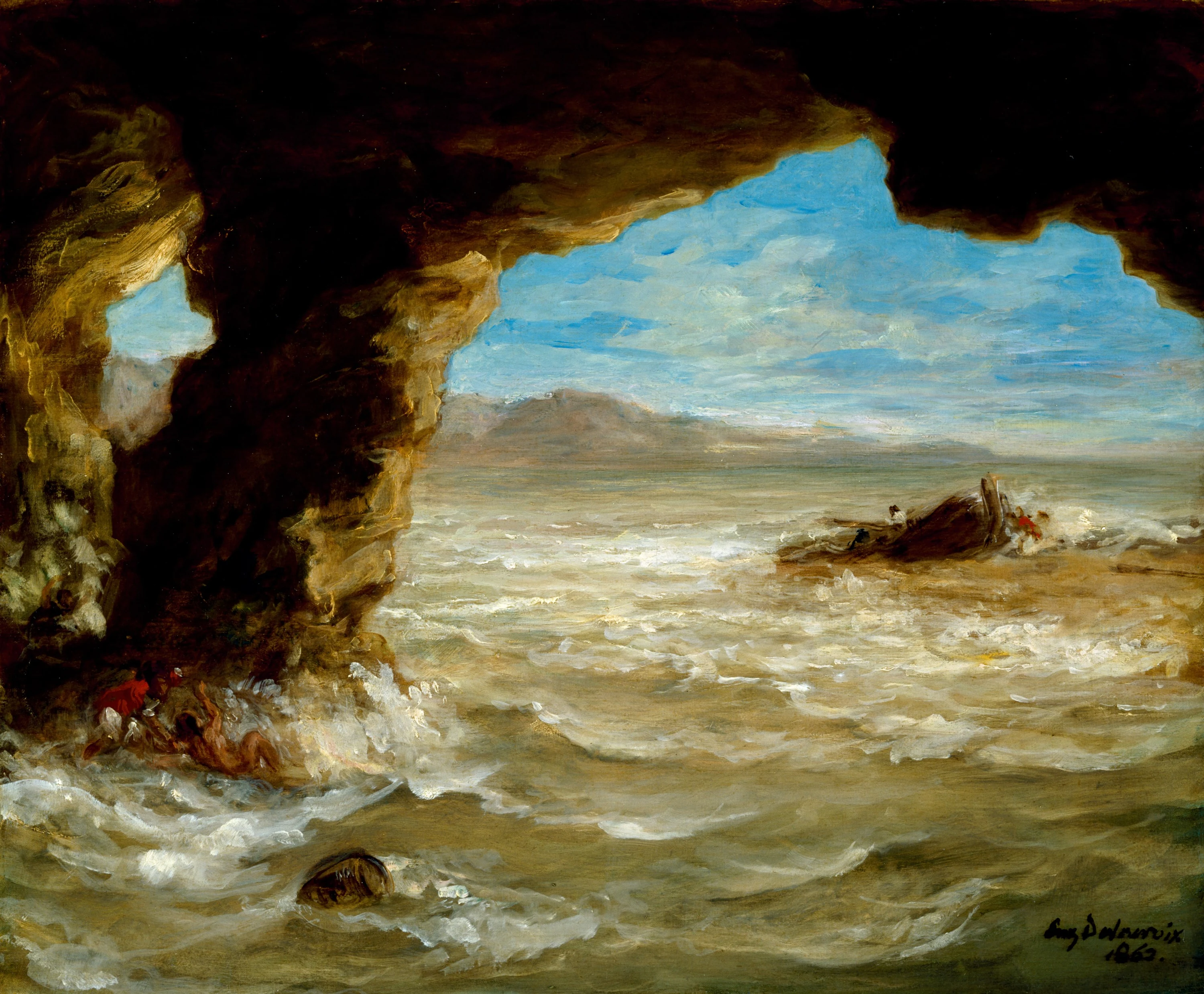 Naufrage à la côte, Eugène Delacroix