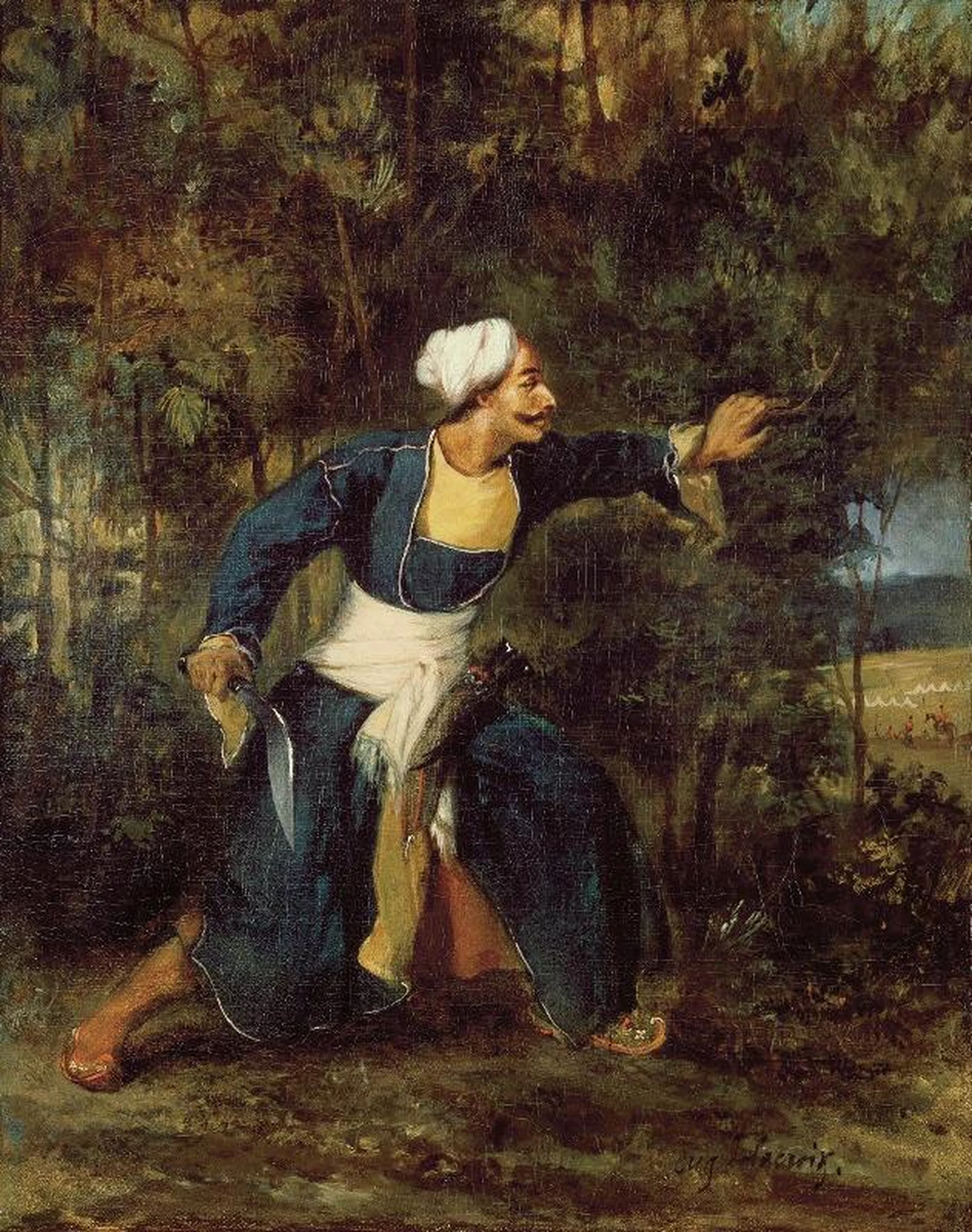 Un Indien armé du Gourka-kree, Eugène Delacroix