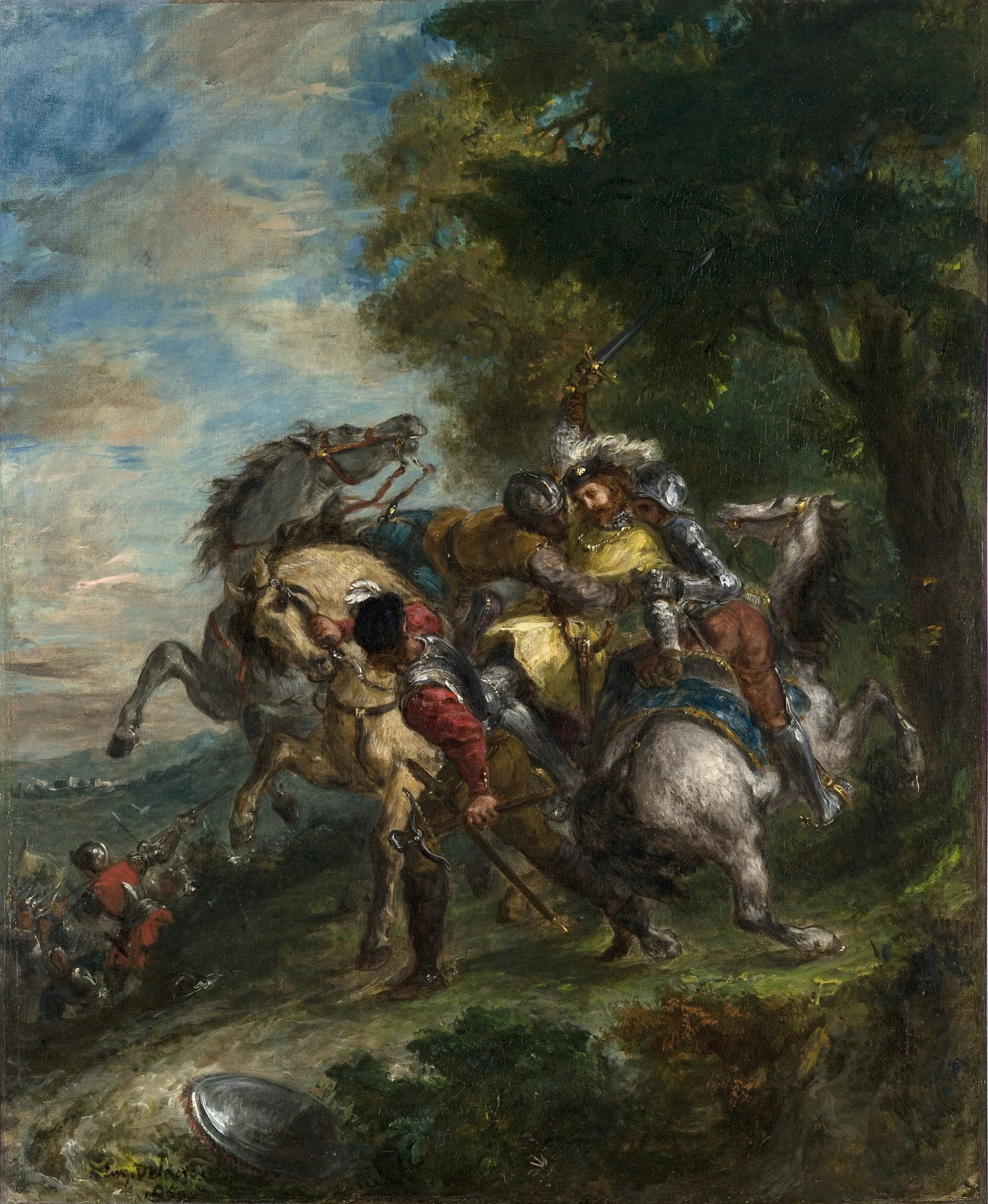 Weislingen Captured by Götz’s Men, Eugène Delacroix