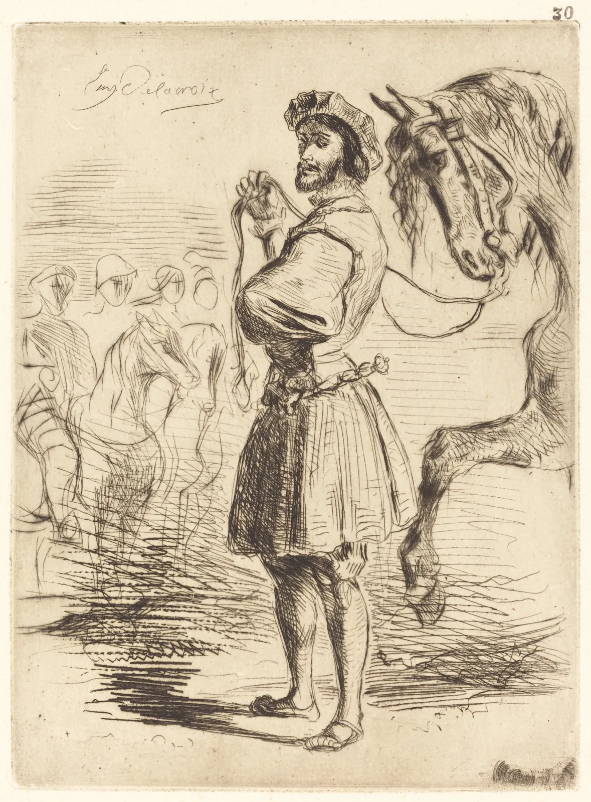 A Lord from the Period of Francis I (Un Seigneur de temps de François Ier), Eugène Delacroix