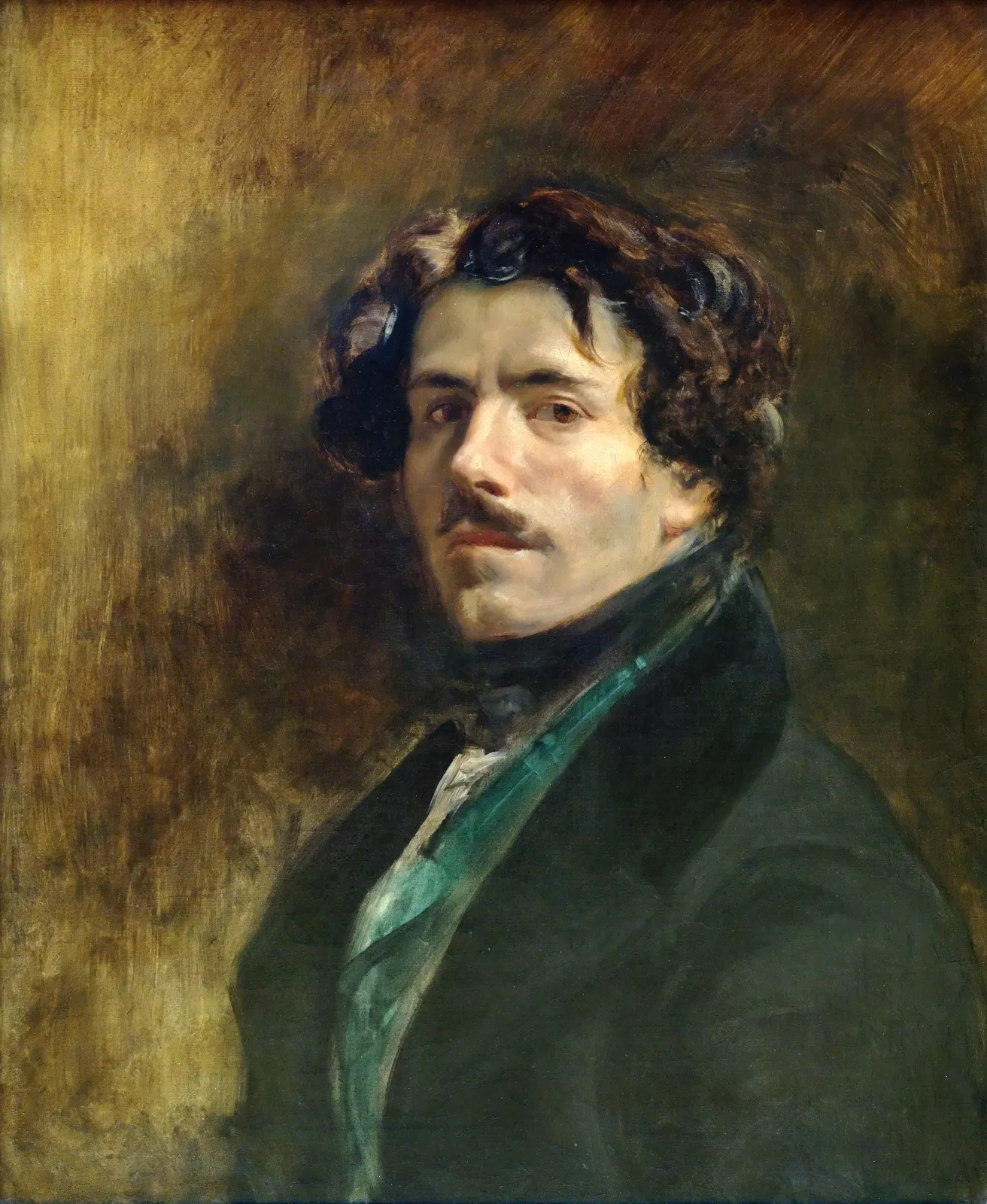 Autoportrait au gilet vert, Eugène Delacroix