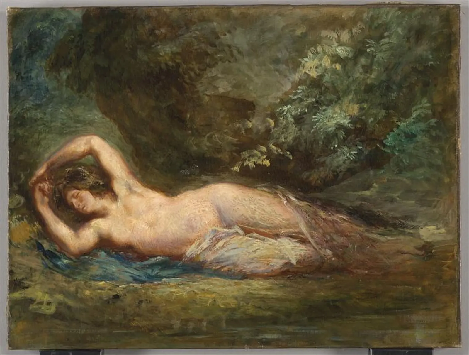 Bacchante endormie dans un paysage, Eugène Delacroix