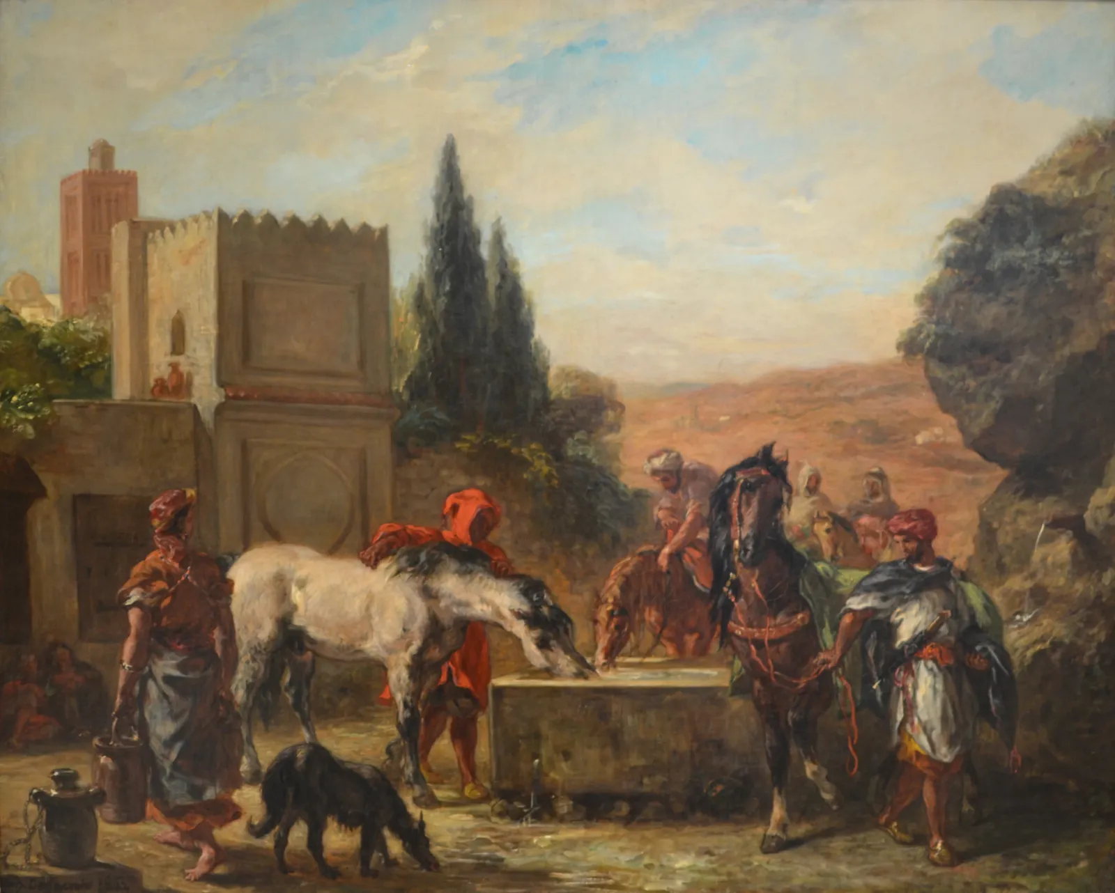 Chevaux à la fontaine, Eugène Delacroix