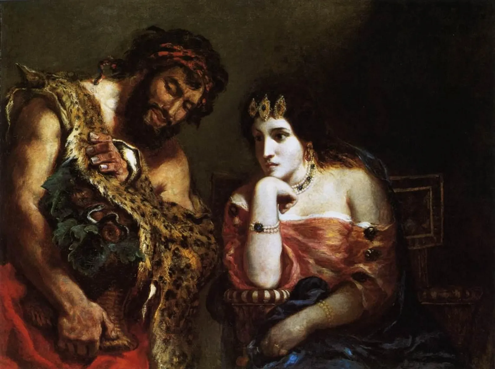 Cléopâtre et le paysan, Eugène Delacroix