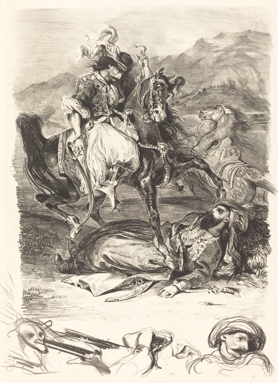 Combat du Giaour et du Pacha, Eugène Delacroix