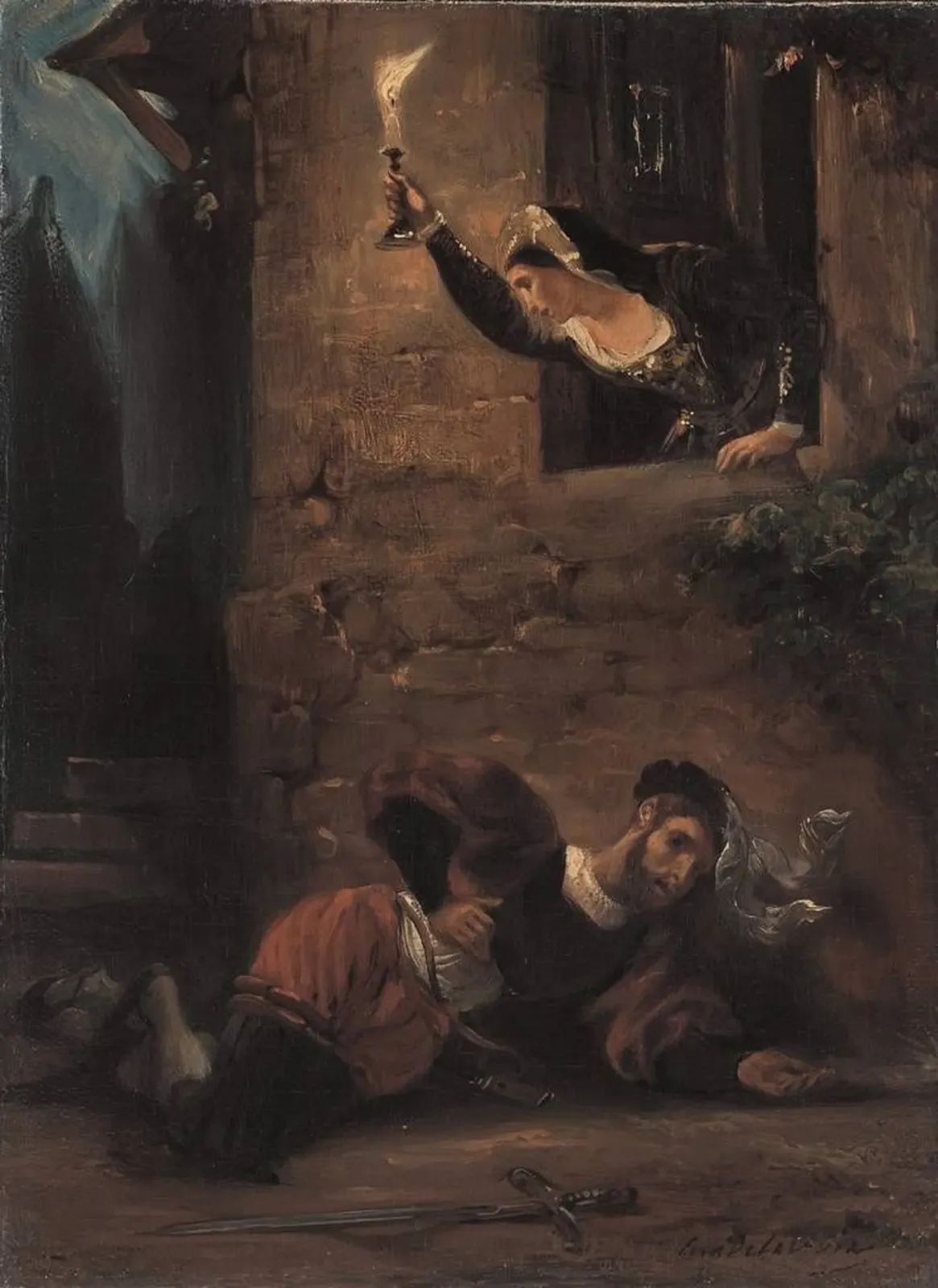 Der sterbende Valentin, Eugène Delacroix