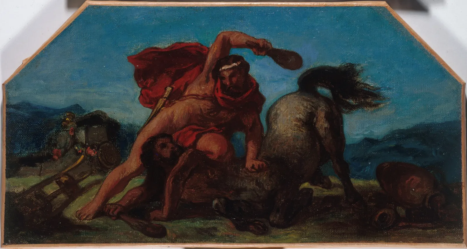 Esquisse pour le salon de la Paix à l'Hôtel de Ville de Paris : Hercule tuant le centaure Nessus, Eugène Delacroix