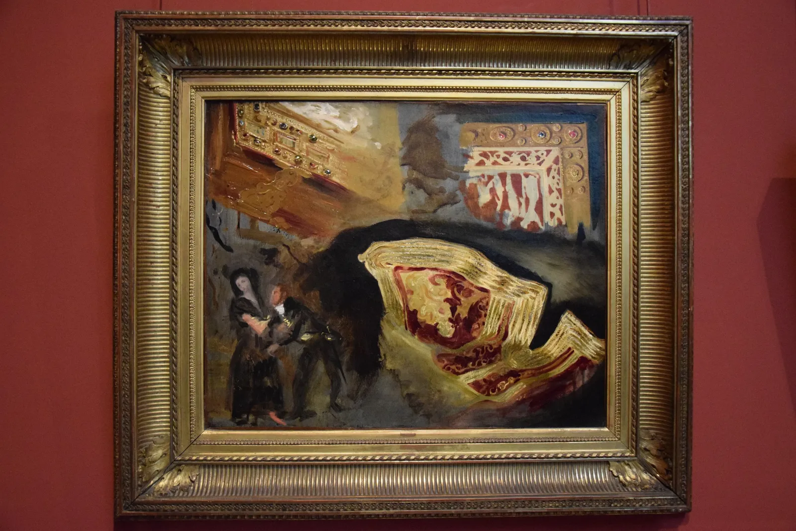 Etude de reliures, veste orientale et figures d'après Goya, Eugène Delacroix