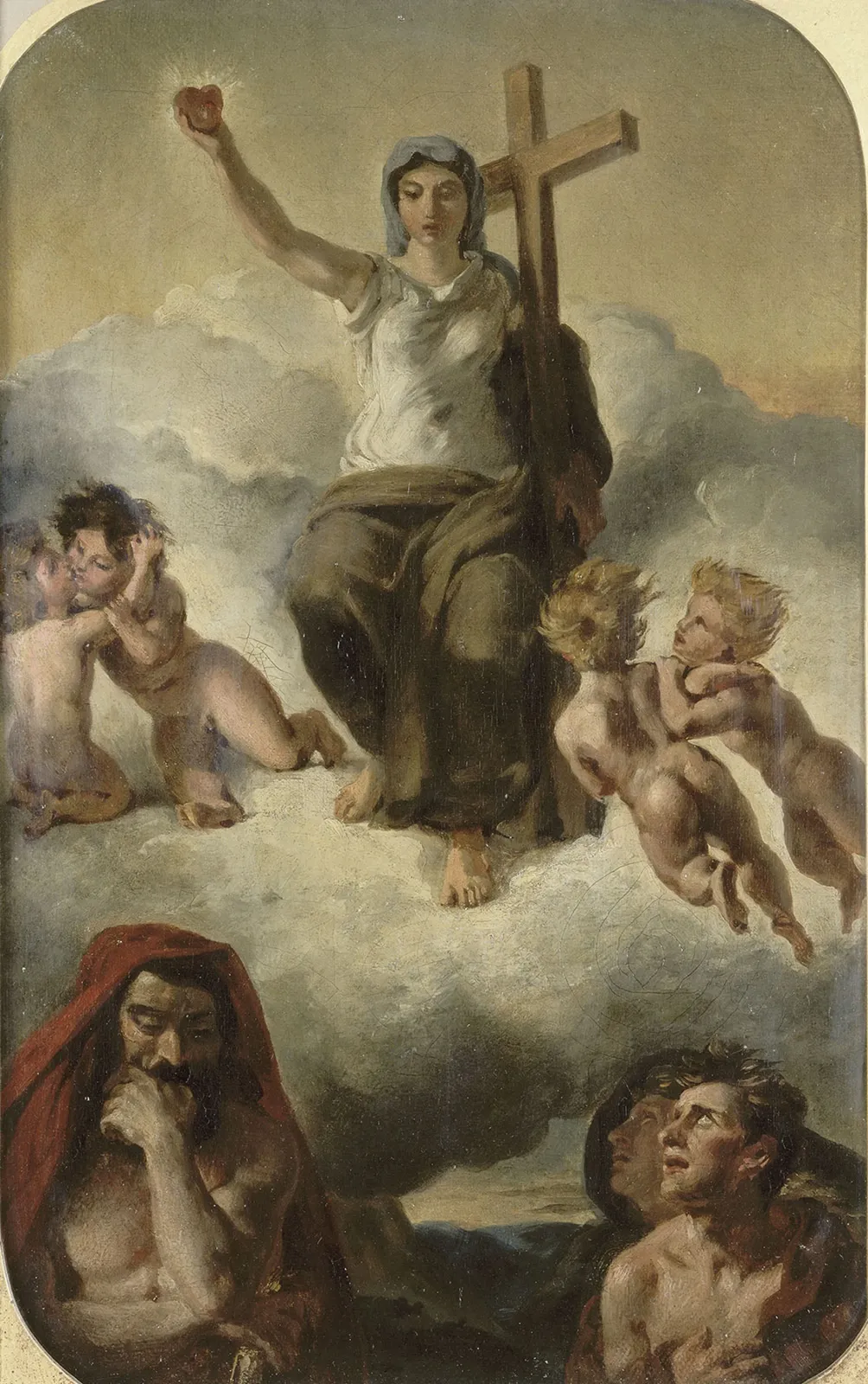 Étude pour la Vierge du Sacré-Cœur, Eugène Delacroix