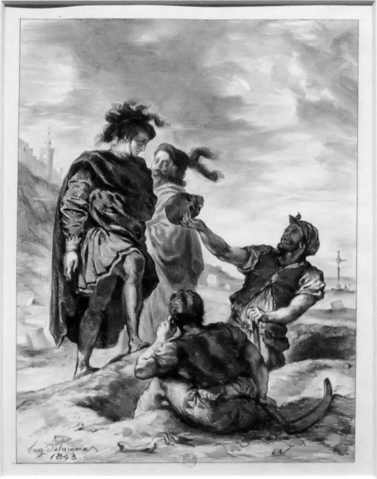 Hamlet et Horatio devant les fossoyeurs, Eugène Delacroix