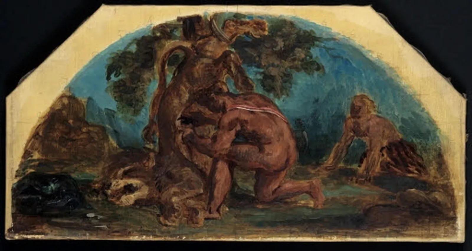 Hercule et le lion de Némée, Eugène Delacroix