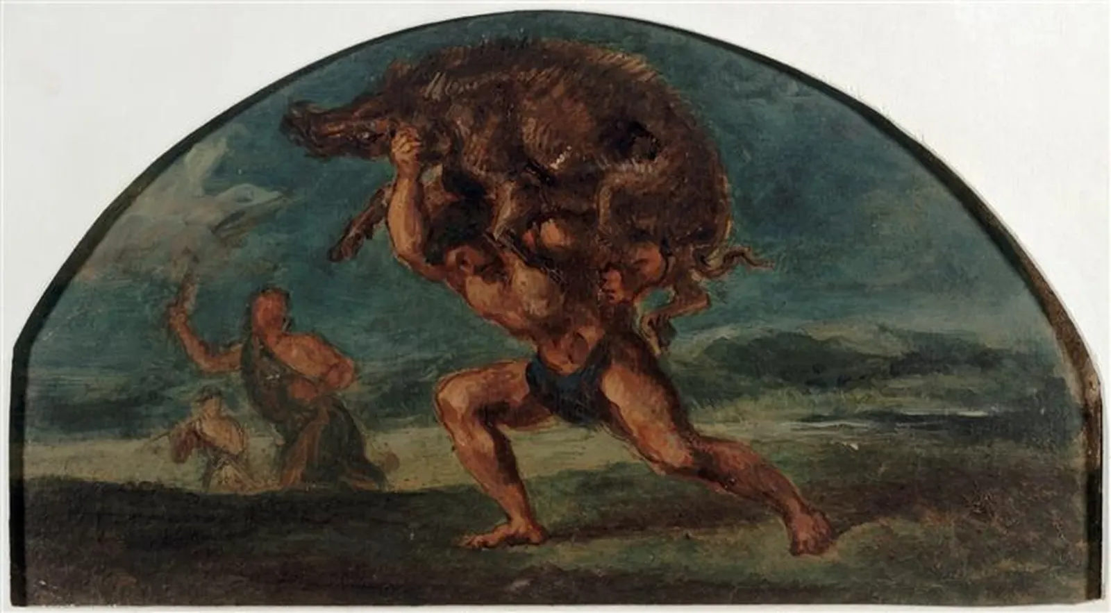 Hercule et le sanglier d'Erymanthe, Eugène Delacroix