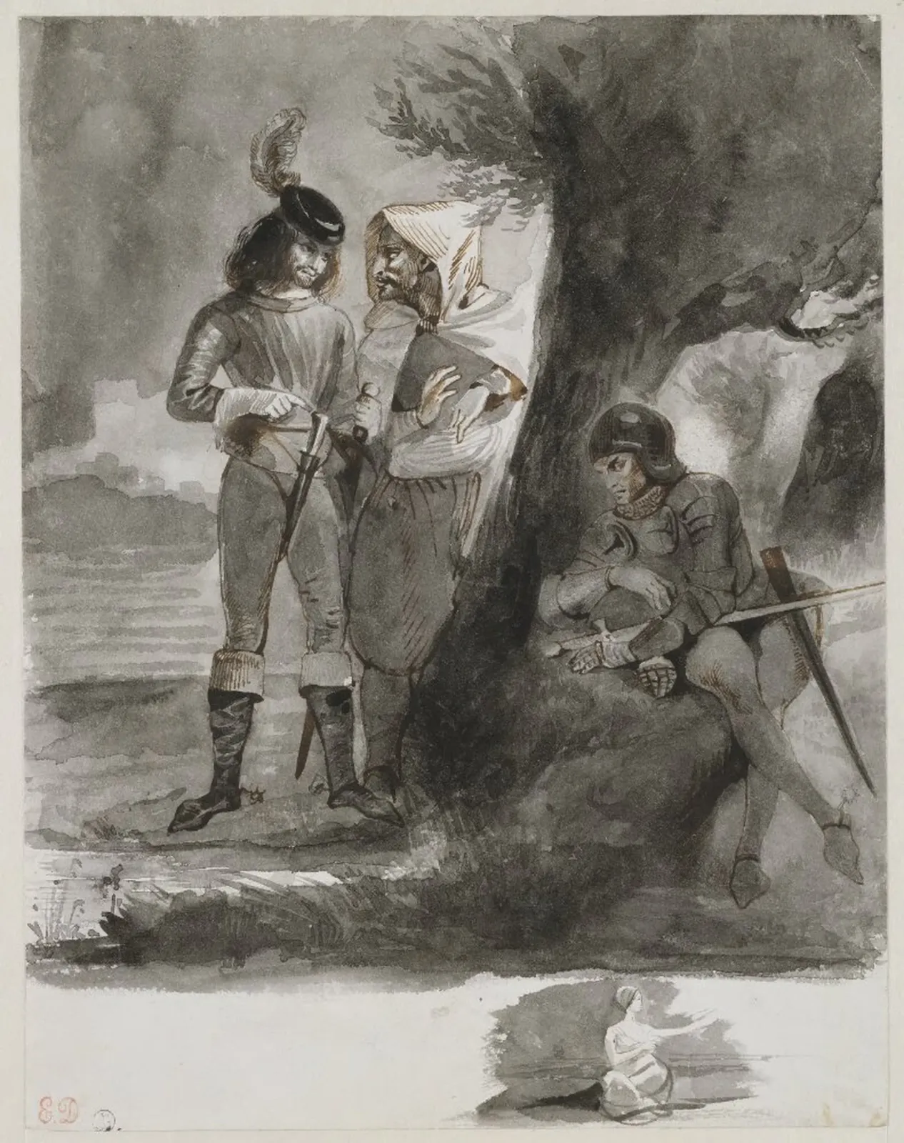 Illustration till Quentin Durward av Walter Scott, Eugène Delacroix