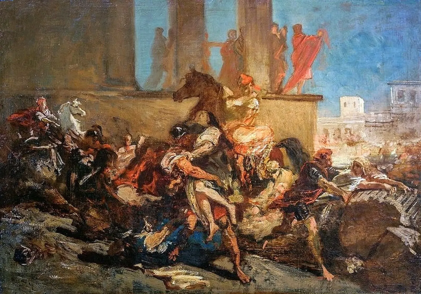 L'enlèvement des Sabines., Eugène Delacroix