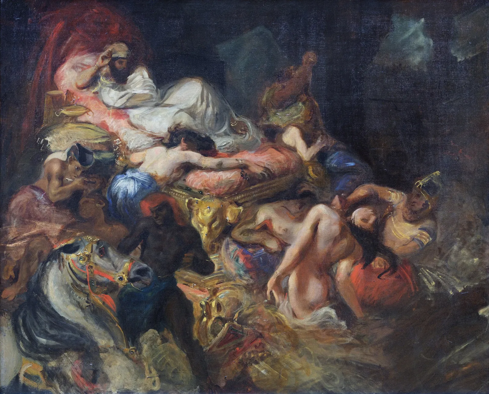 La Mort de Sardanapale, esquisse, Eugène Delacroix