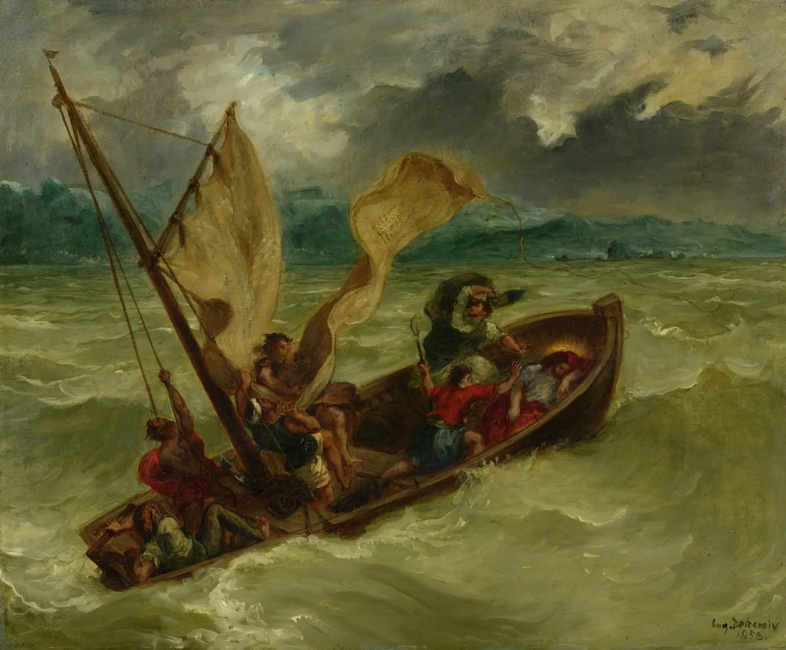 Le Christ sur le lac de Génésareth, Eugène Delacroix