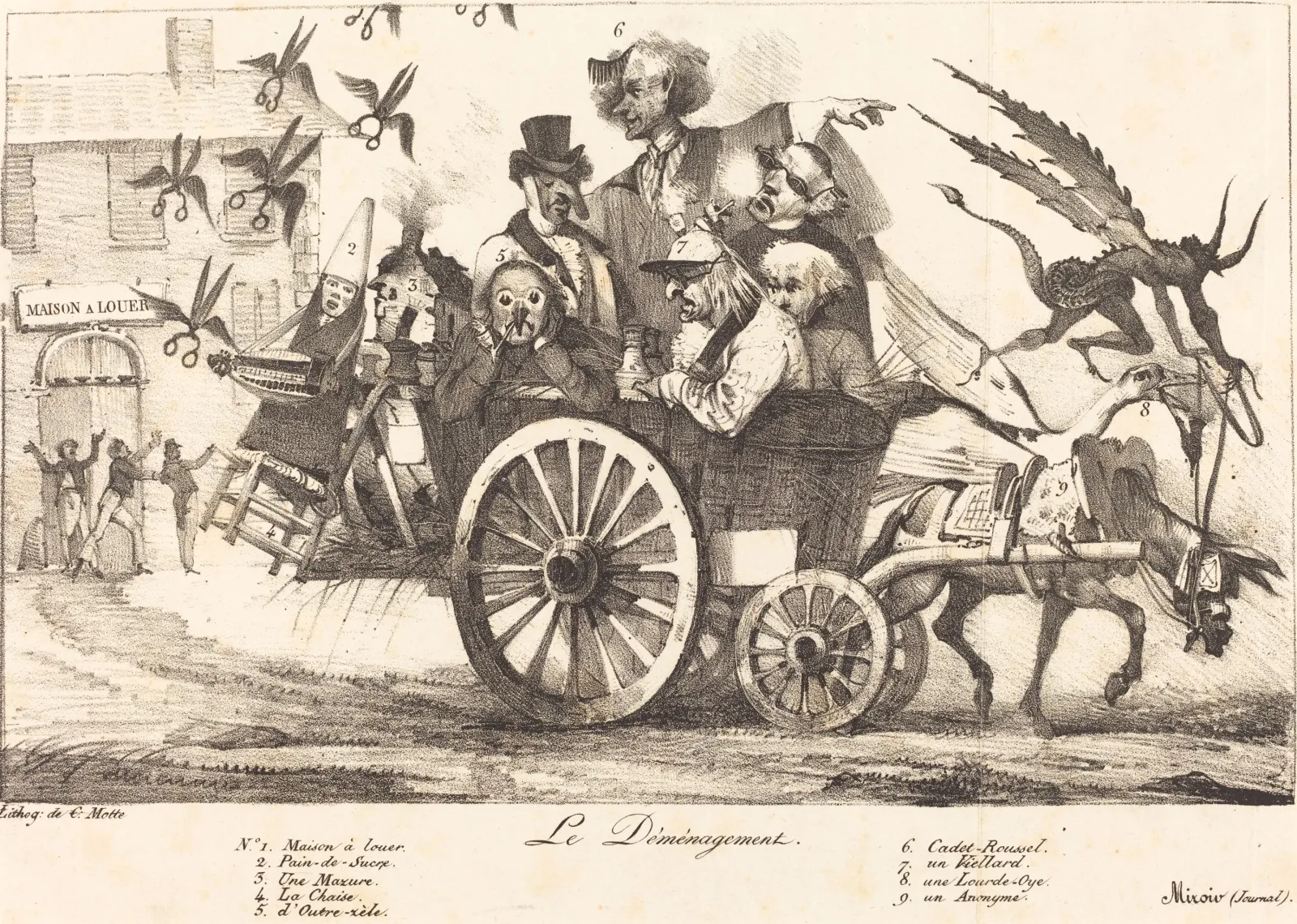 Le Déménagement de la Censure, Eugène Delacroix