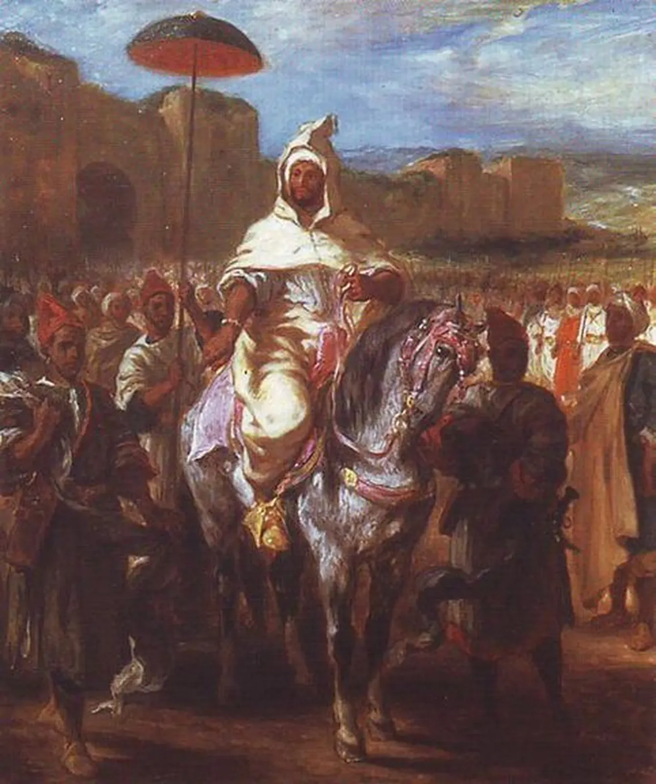 Le sultan du Maroc entouré de sa garde, Eugène Delacroix