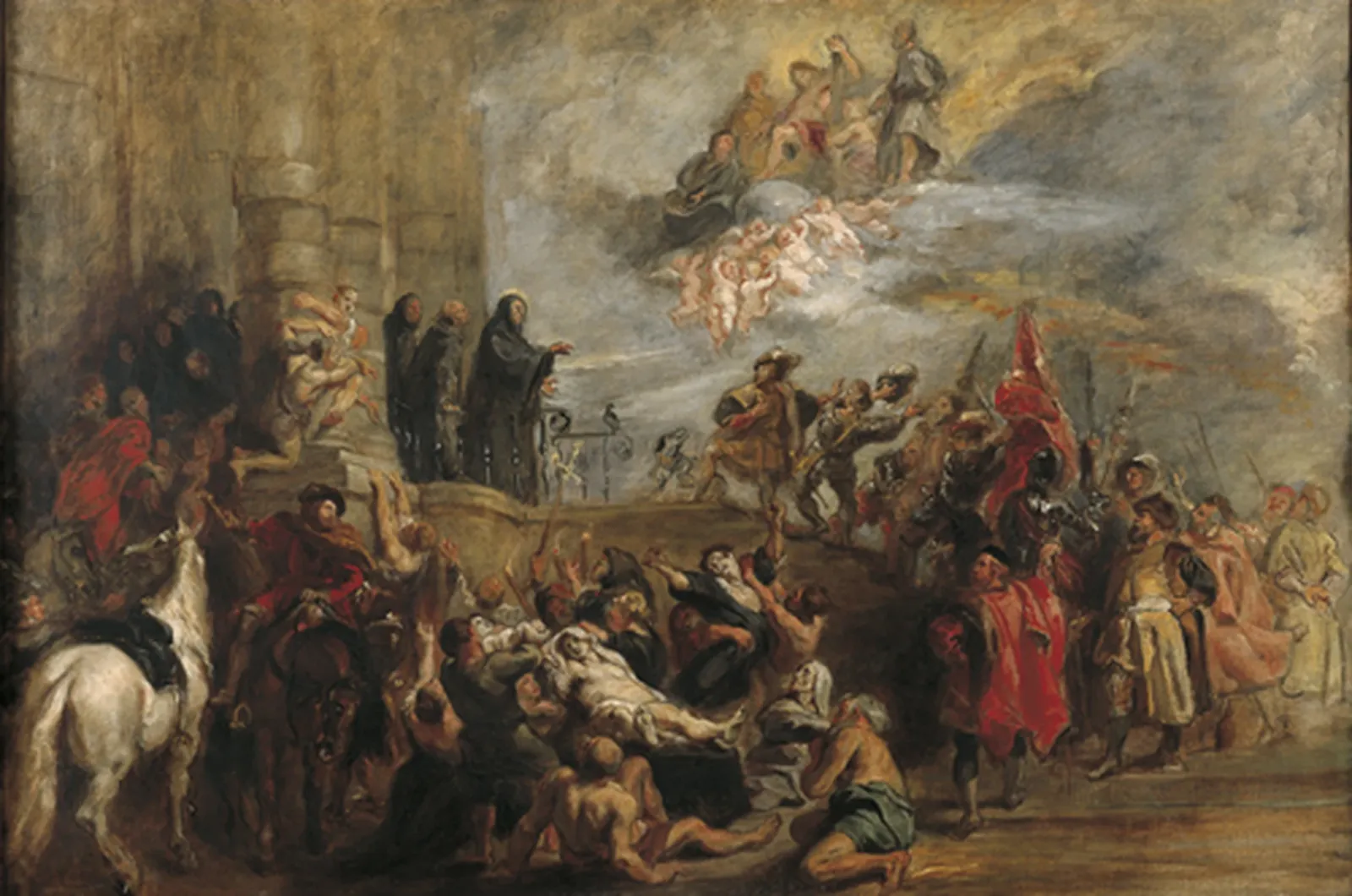Les miracles de saint Benoît, Eugène Delacroix