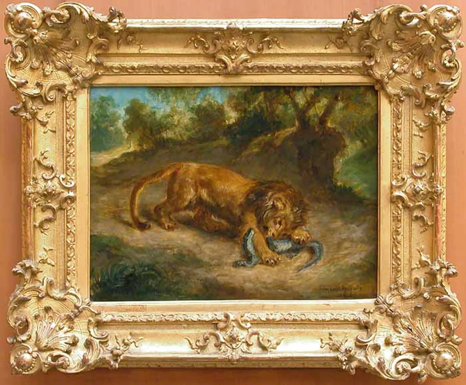 Lion et Caïman, Eugène Delacroix