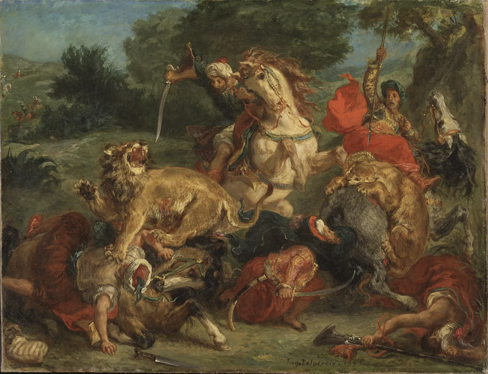 Lion Hunt, Eugène Delacroix
