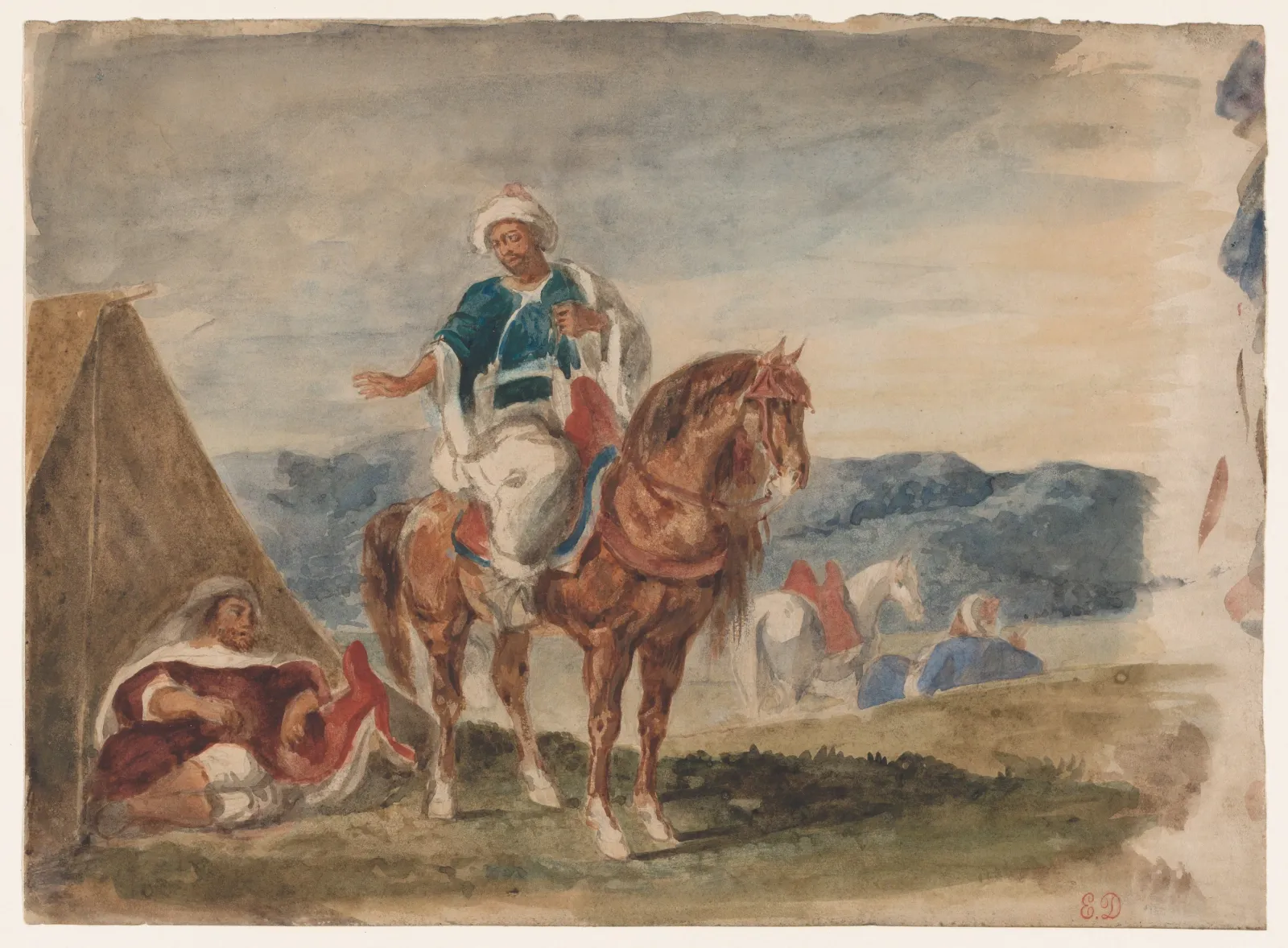 Marocain à cheval, Eugène Delacroix