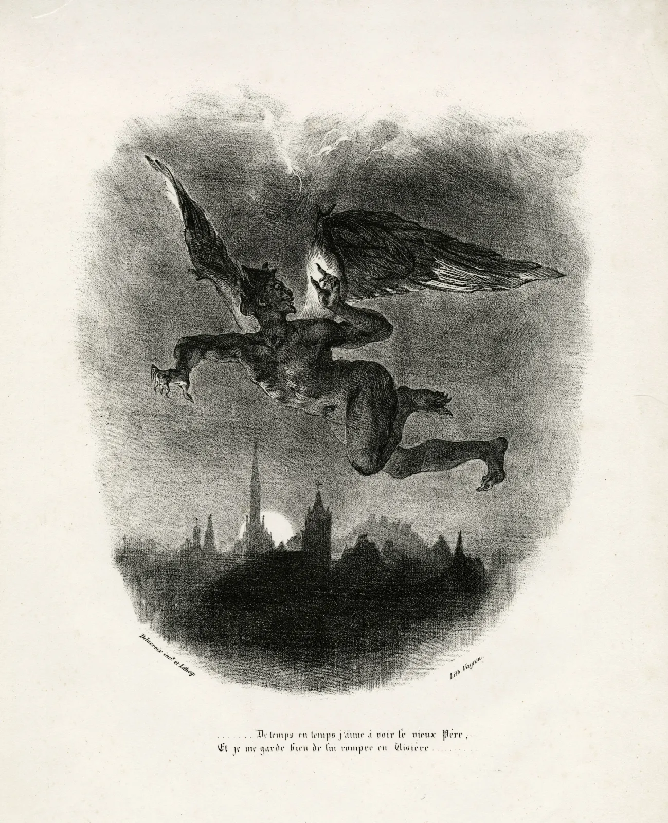 Méphistophélès dans les airs, Eugène Delacroix