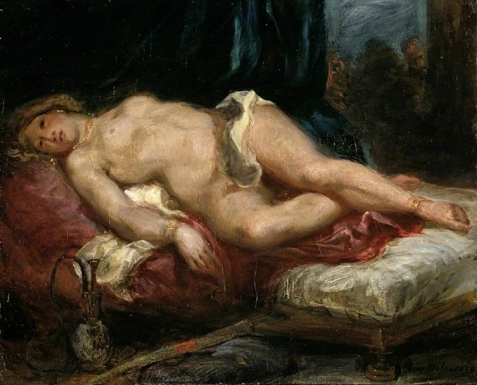 Odalisque reclining on a divan, Eugène Delacroix