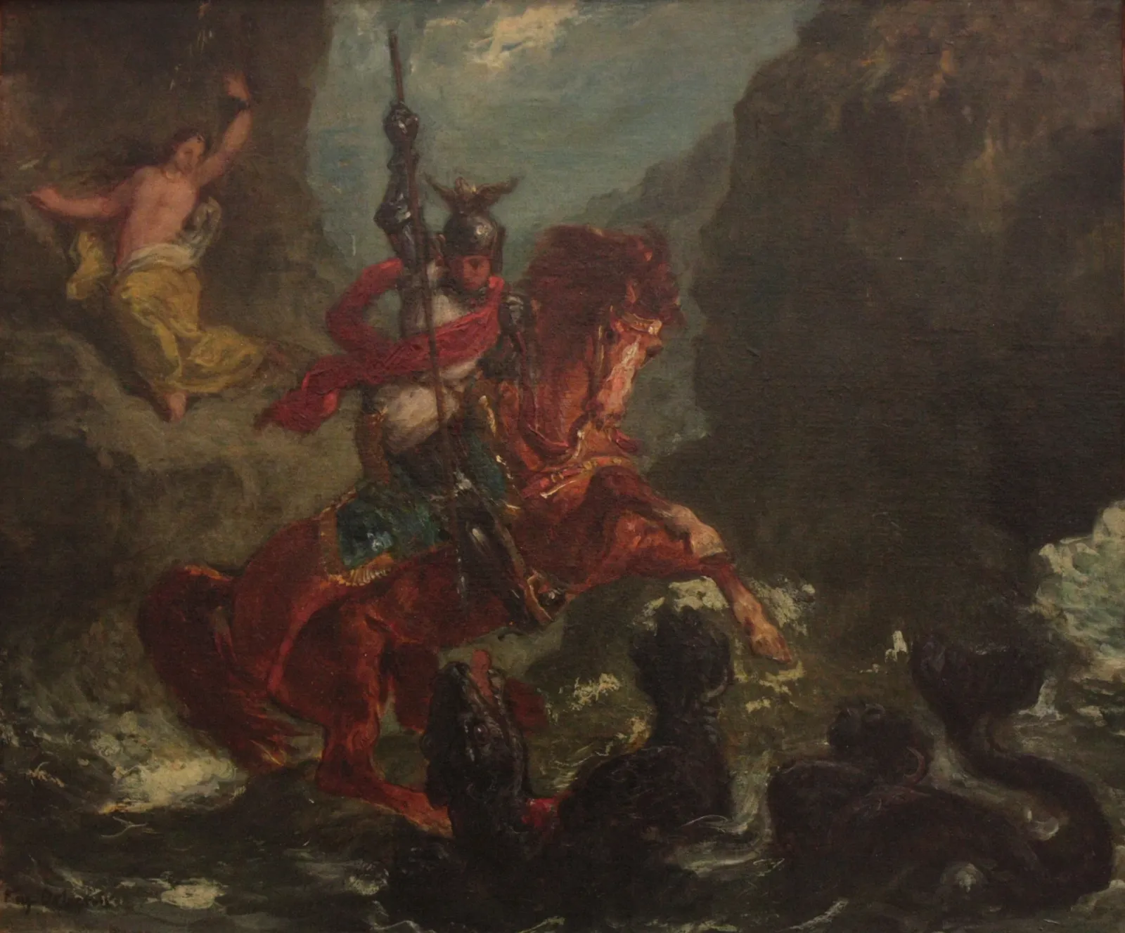 Roger délivrant Angélique, Eugène Delacroix