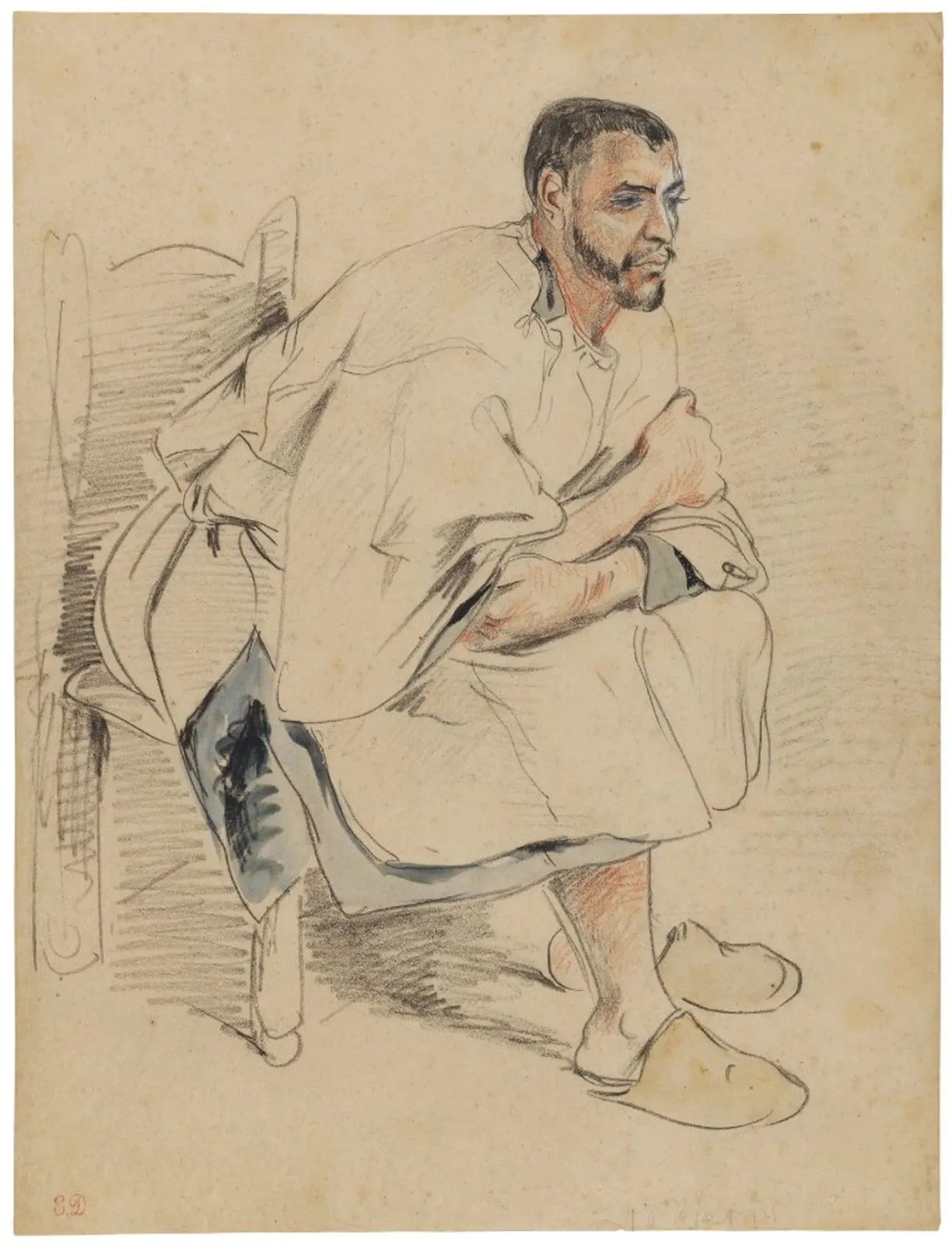 Sittande morisk man, Eugène Delacroix