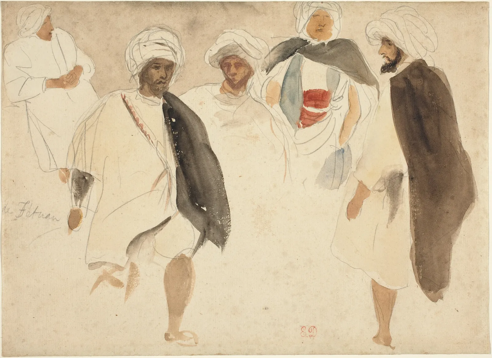 Study of Arabs, Eugène Delacroix