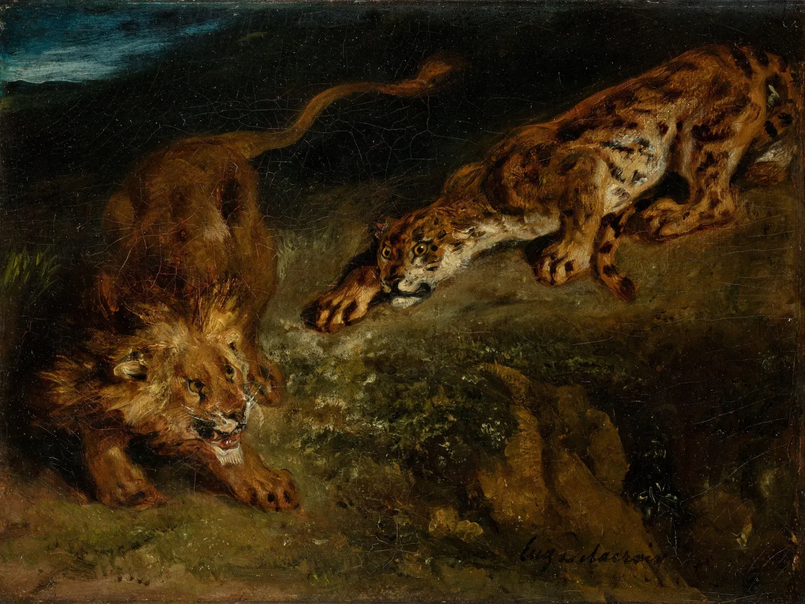 Tiger and Lion, Eugène Delacroix
