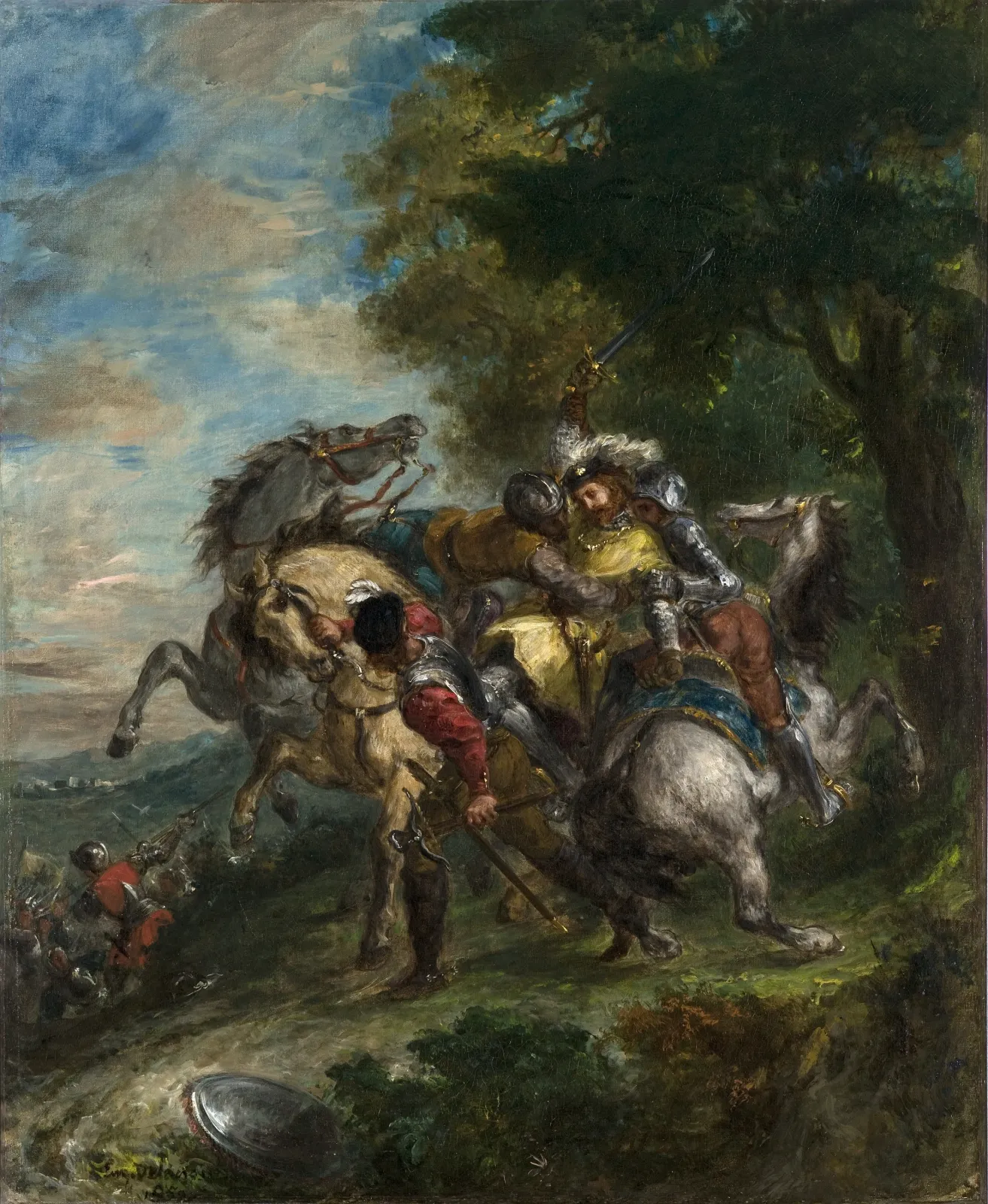 Weislingen Captured by Götz’s Men, Eugène Delacroix