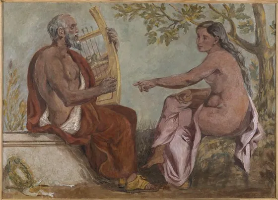 Anacréon et une jeune fille