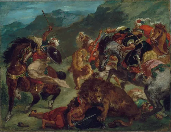 Chasse au lion
