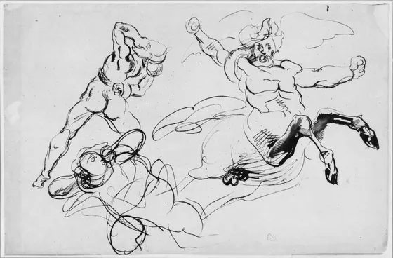 Figurstudier till Dantes inferno