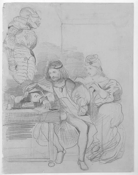 Götz von Berlichingen Writing His Memoirs