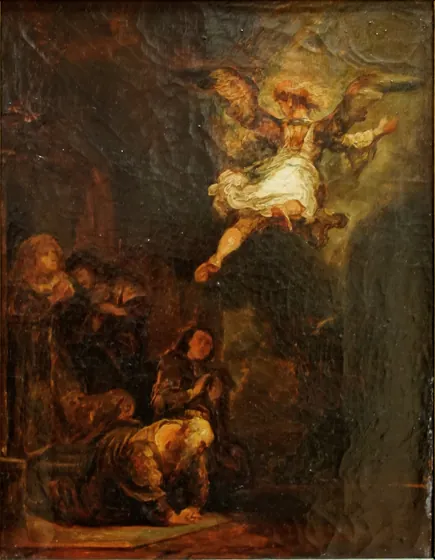 L'ange Raphaël quittant Tobie