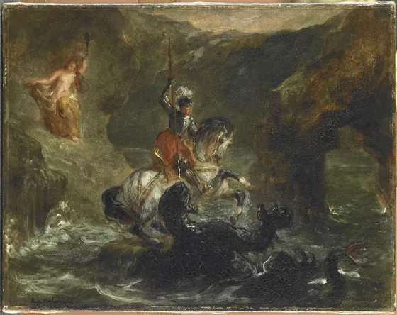 Saint Georges combattant le dragon