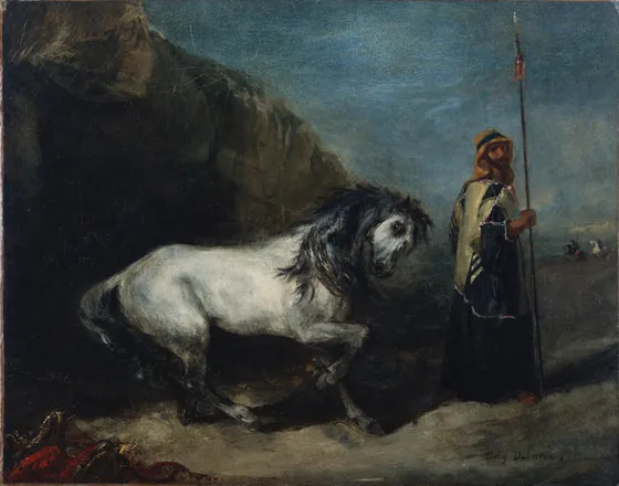 Syrian Arab and his horse
